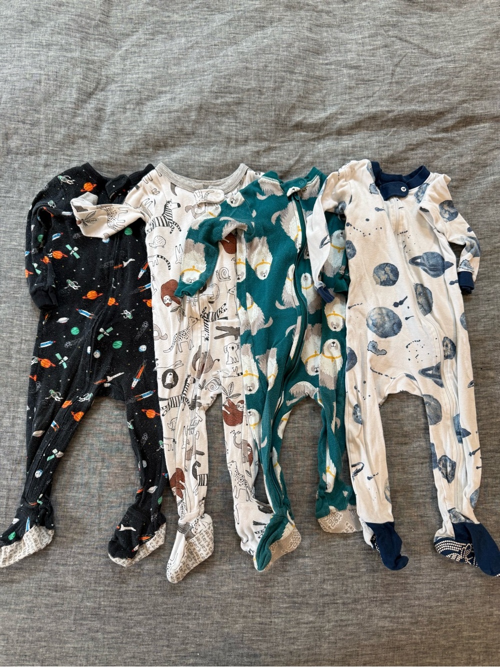 Carter’s + Burt’s Bees zipper footie pajamas, 12m